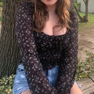 Free People Floral Blouse